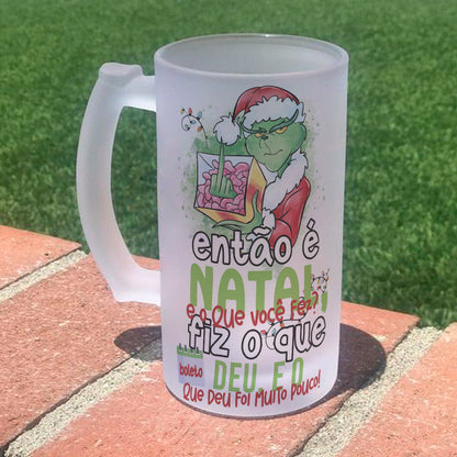 Funny Green Mean One Beer Mug Sublimation Designs PNG | Sarcastic Christmas Beer Stein Wrap Bundle