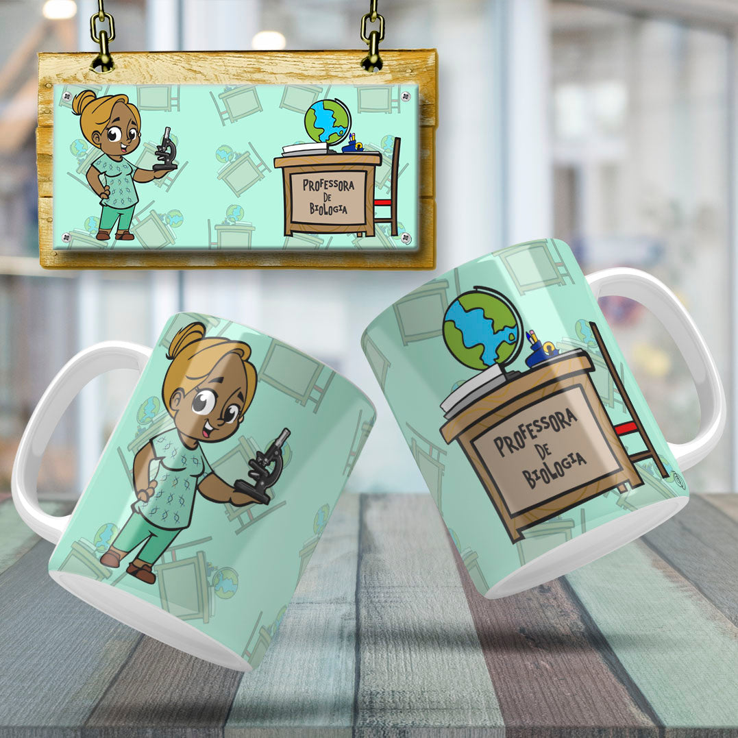 Cute Female Teacher Sublimation PNG Bundle | Mug Wrap Design
