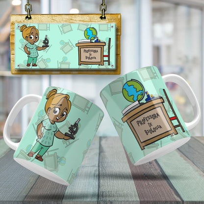Cute Female Teacher Sublimation PNG Bundle | Mug Wrap Design