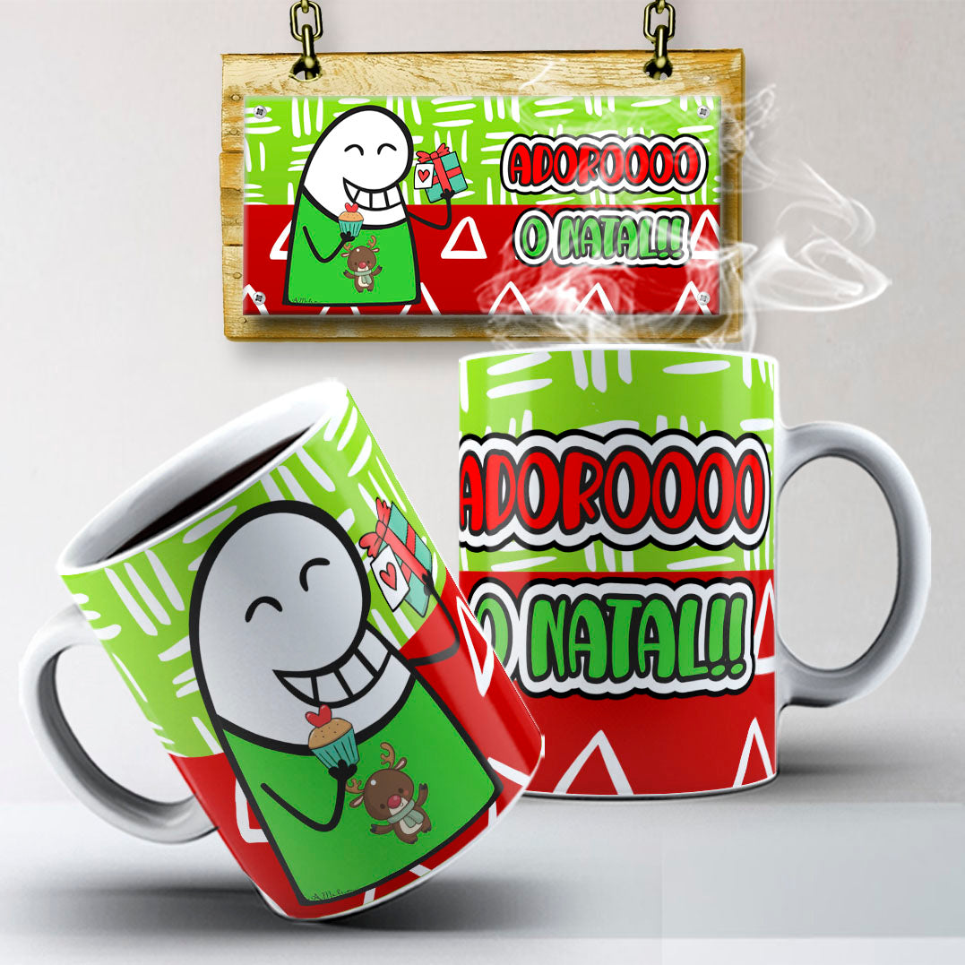 Funny Christmas Flork Mug Sublimation PNG Bundle | Meme Holiday Mug Wrap Template