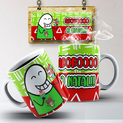 Funny Christmas Flork Mug Sublimation PNG Bundle | Meme Holiday Mug Wrap Template