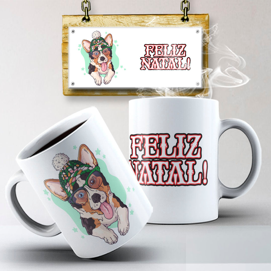 Christmas Pets Mug Sublimation PNG Bundle | Cute Dog and Cat Holiday Mug Wrap Template