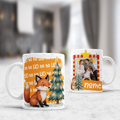 Personalized Christmas Mug Sublimation PNG | Custom Photo Mug Design | Editable Name Template