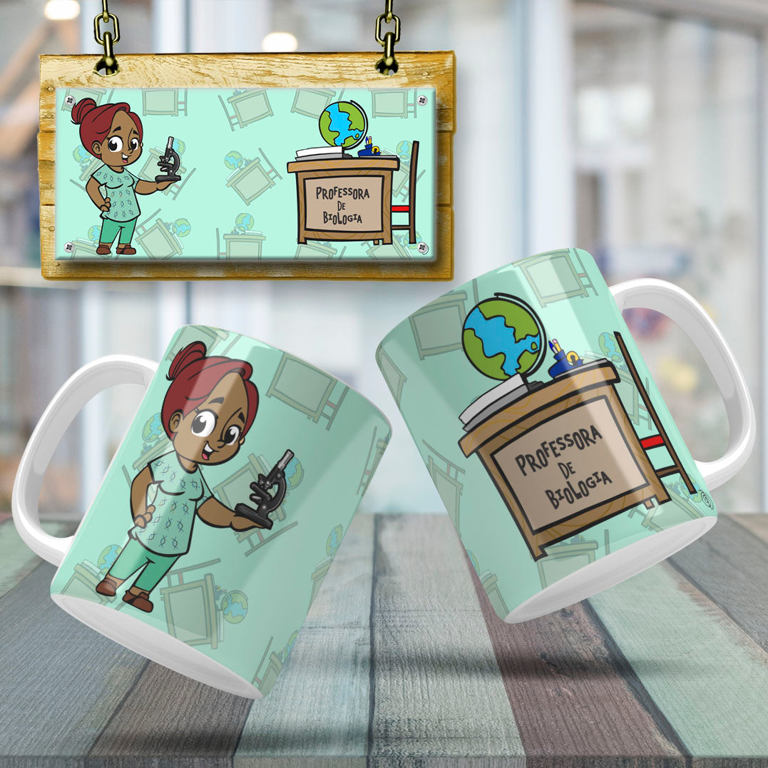 Cute Female Teacher Sublimation PNG Bundle | Mug Wrap Design