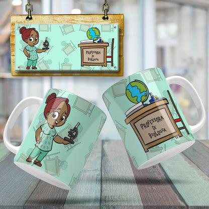 Cute Female Teacher Sublimation PNG Bundle | Mug Wrap Design