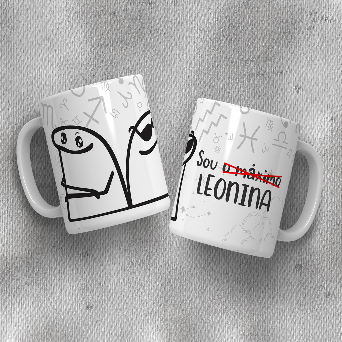 Funny Flork Zodiac Mug Sublimation PNG Bundle | Meme Astrology Mug Wrap