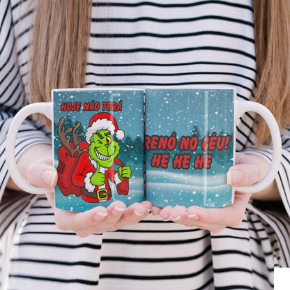 Funny Green Christmas Monster Mug Sublimation Wrap PNG Bundle | Sarcastic Holiday Quotes Mug Template