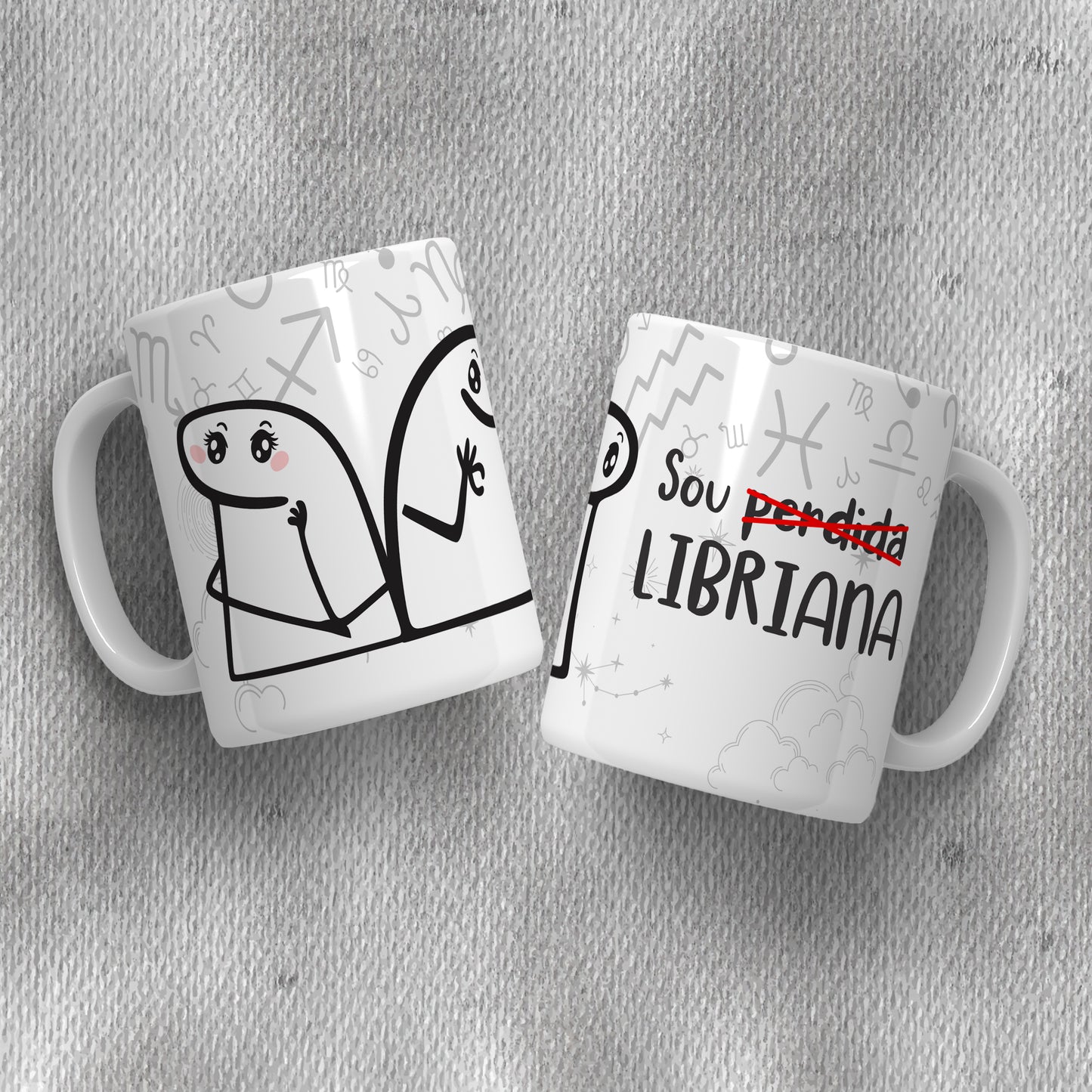 Funny Flork Zodiac Mug Sublimation PNG Bundle | Meme Astrology Mug Wrap