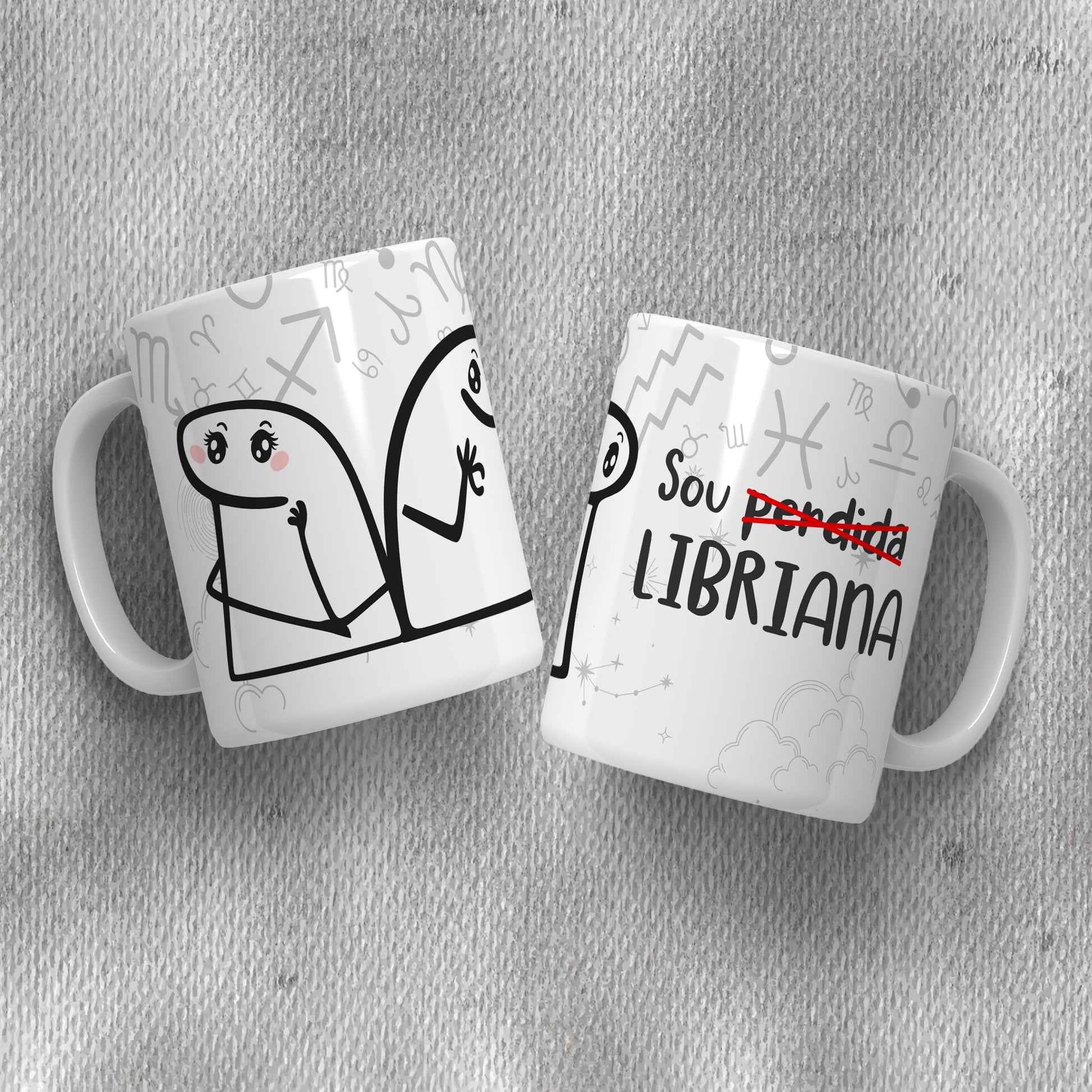Funny Flork Zodiac Mug Sublimation PNG Bundle | Meme Astrology Mug Wrap