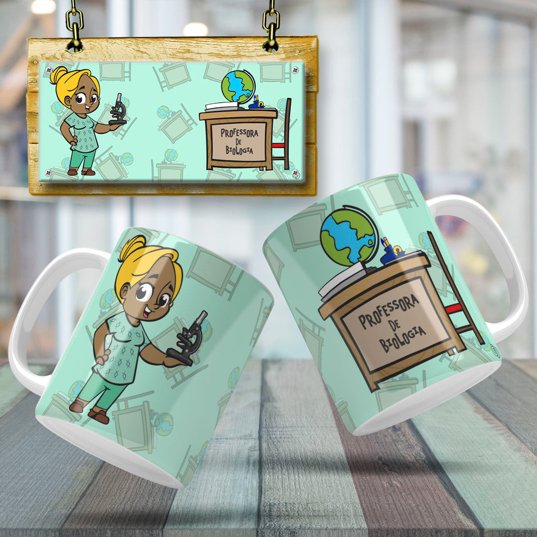 Cute Female Teacher Sublimation PNG Bundle | Mug Wrap Design