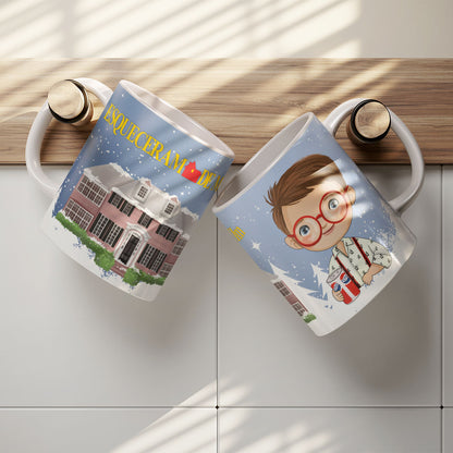 Home Alone Mug Sublimation PNG Bundle | Funny Christmas Movie Mug Wrap