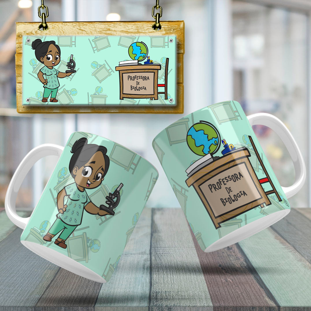 Cute Female Teacher Sublimation PNG Bundle | Mug Wrap Design