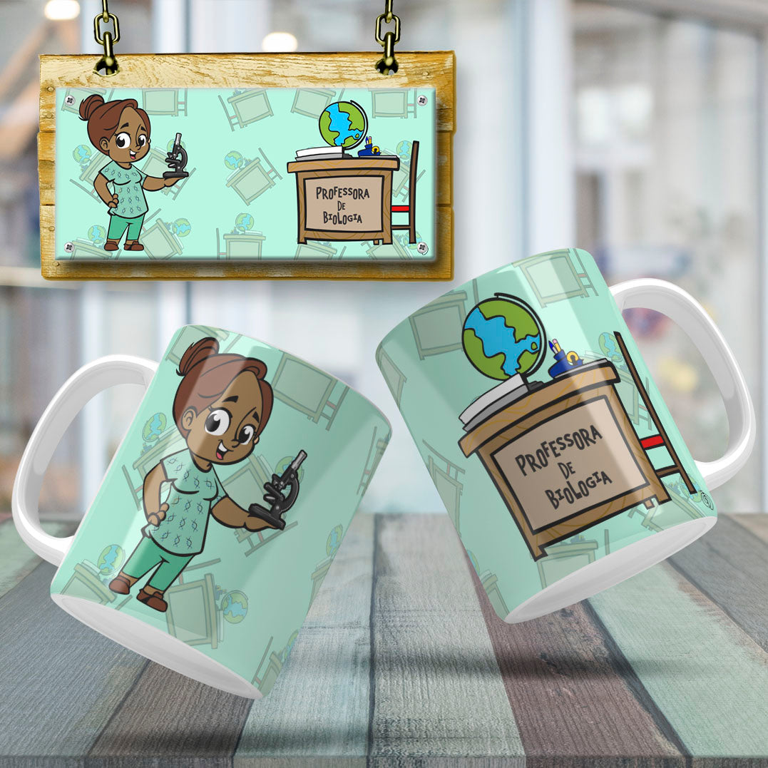 Cute Female Teacher Sublimation PNG Bundle | Mug Wrap Design