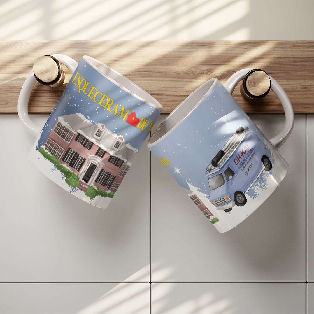 Home Alone Mug Sublimation PNG Bundle | Funny Christmas Movie Mug Wrap