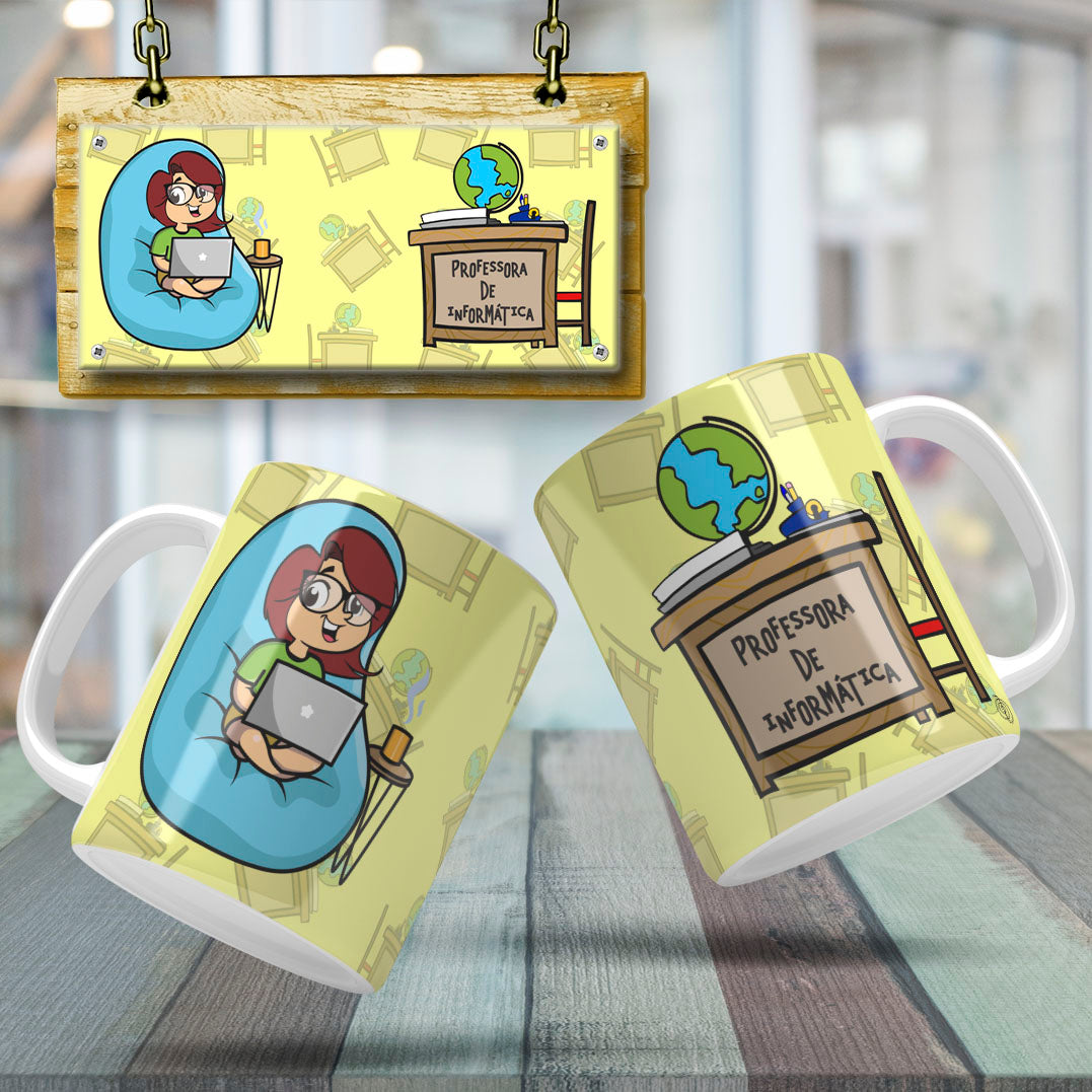 Cute Female Teacher Sublimation PNG Bundle | Mug Wrap Design