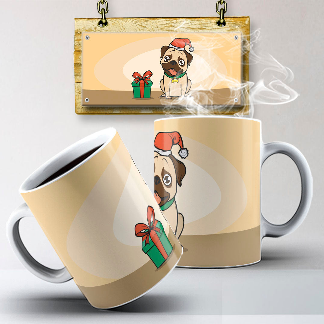Christmas Pets Mug Sublimation PNG Bundle | Cute Dog and Cat Holiday Mug Wrap Template