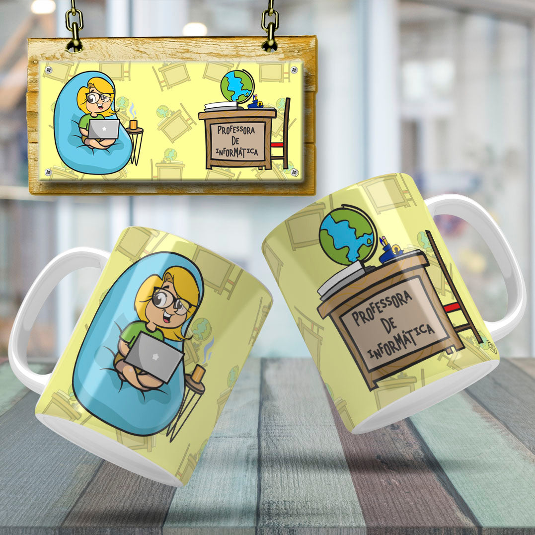 Cute Female Teacher Sublimation PNG Bundle | Mug Wrap Design