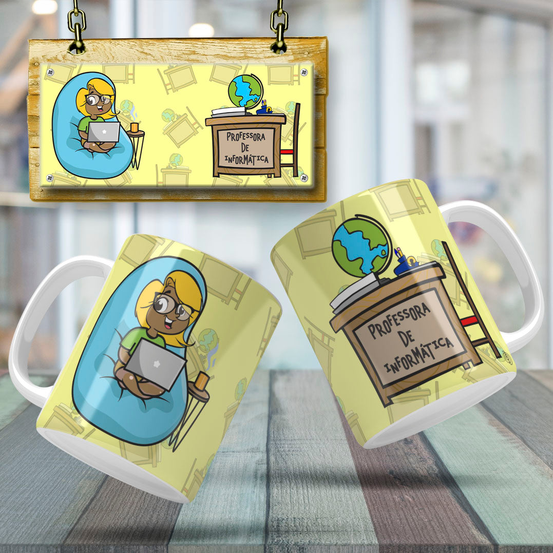 Cute Female Teacher Sublimation PNG Bundle | Mug Wrap Design