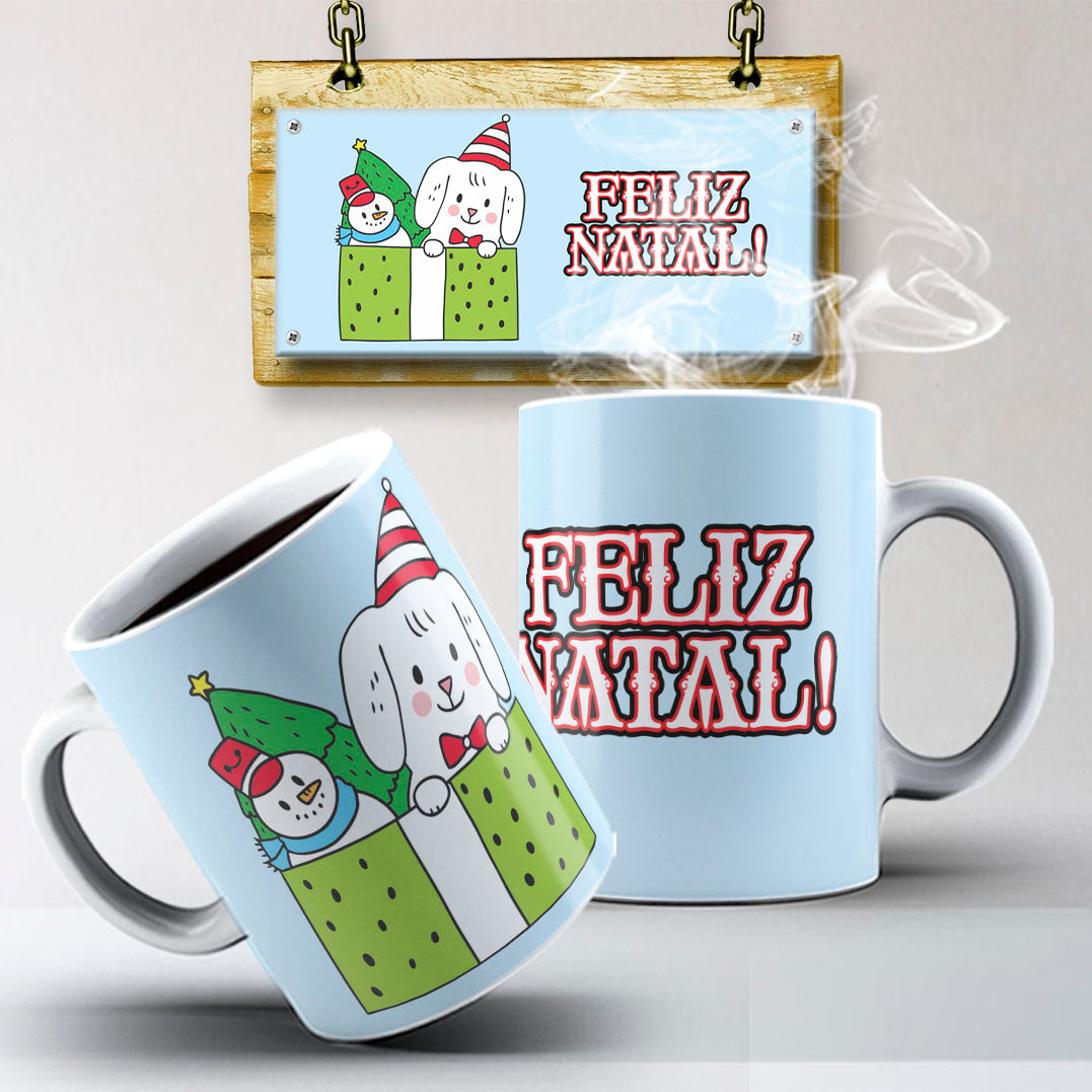 Christmas Pets Mug Sublimation PNG Bundle | Cute Dog and Cat Holiday Mug Wrap Template