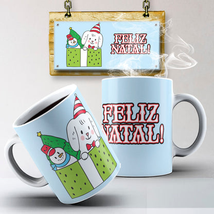Christmas Pets Mug Sublimation PNG Bundle | Cute Dog and Cat Holiday Mug Wrap Template