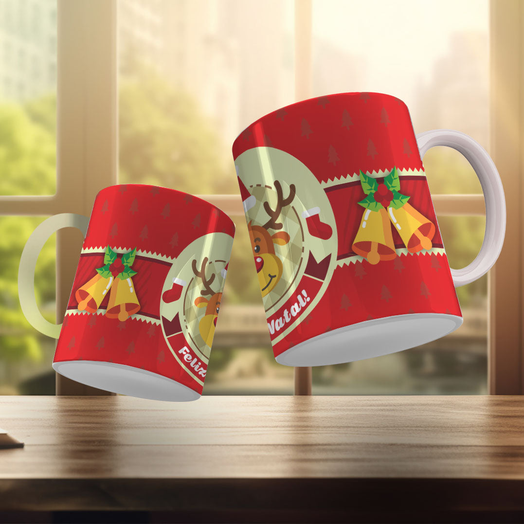Cute Christmas Mug Sublimation Design PNG Bundle | Santa Gnome Xmas Tree Coffee Cup Wrap PNG