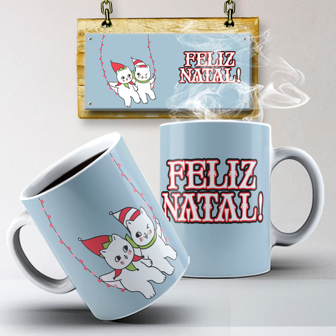 Christmas Pets Mug Sublimation PNG Bundle | Cute Dog and Cat Holiday Mug Wrap Template