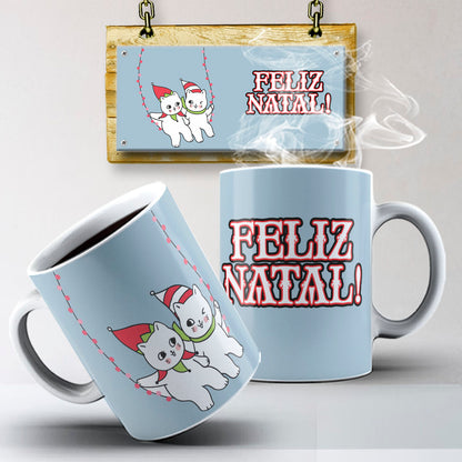 Christmas Pets Mug Sublimation PNG Bundle | Cute Dog and Cat Holiday Mug Wrap Template