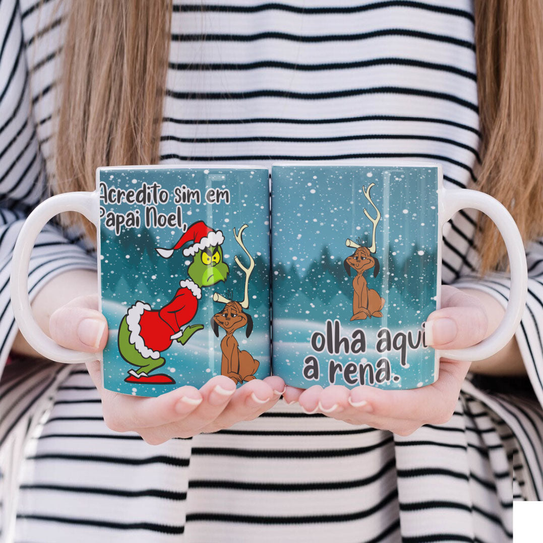 Funny Green Christmas Monster Mug Sublimation Wrap PNG Bundle | Sarcastic Holiday Quotes Mug Template