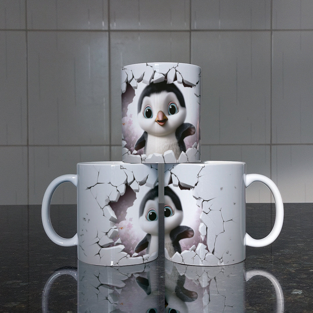 3D Christmas Animal Mug Sublimation PNG Bundle | Bursting Cute Pets Santa Hat Mug Wrap