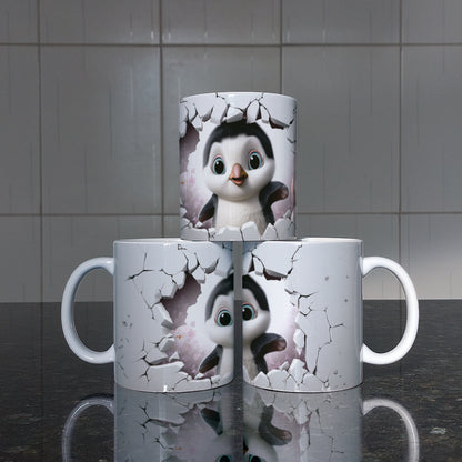 3D Christmas Animal Mug Sublimation PNG Bundle | Bursting Cute Pets Santa Hat Mug Wrap