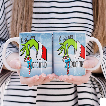 Funny Green Christmas Monster Mug Sublimation Wrap PNG Bundle | Sarcastic Holiday Quotes Mug Template