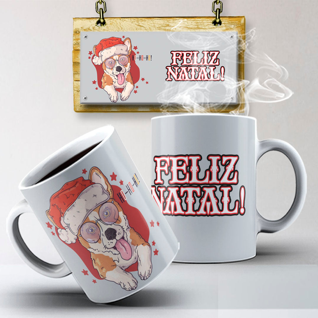 Christmas Pets Mug Sublimation PNG Bundle | Cute Dog and Cat Holiday Mug Wrap Template