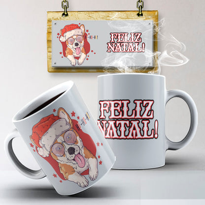 Christmas Pets Mug Sublimation PNG Bundle | Cute Dog and Cat Holiday Mug Wrap Template