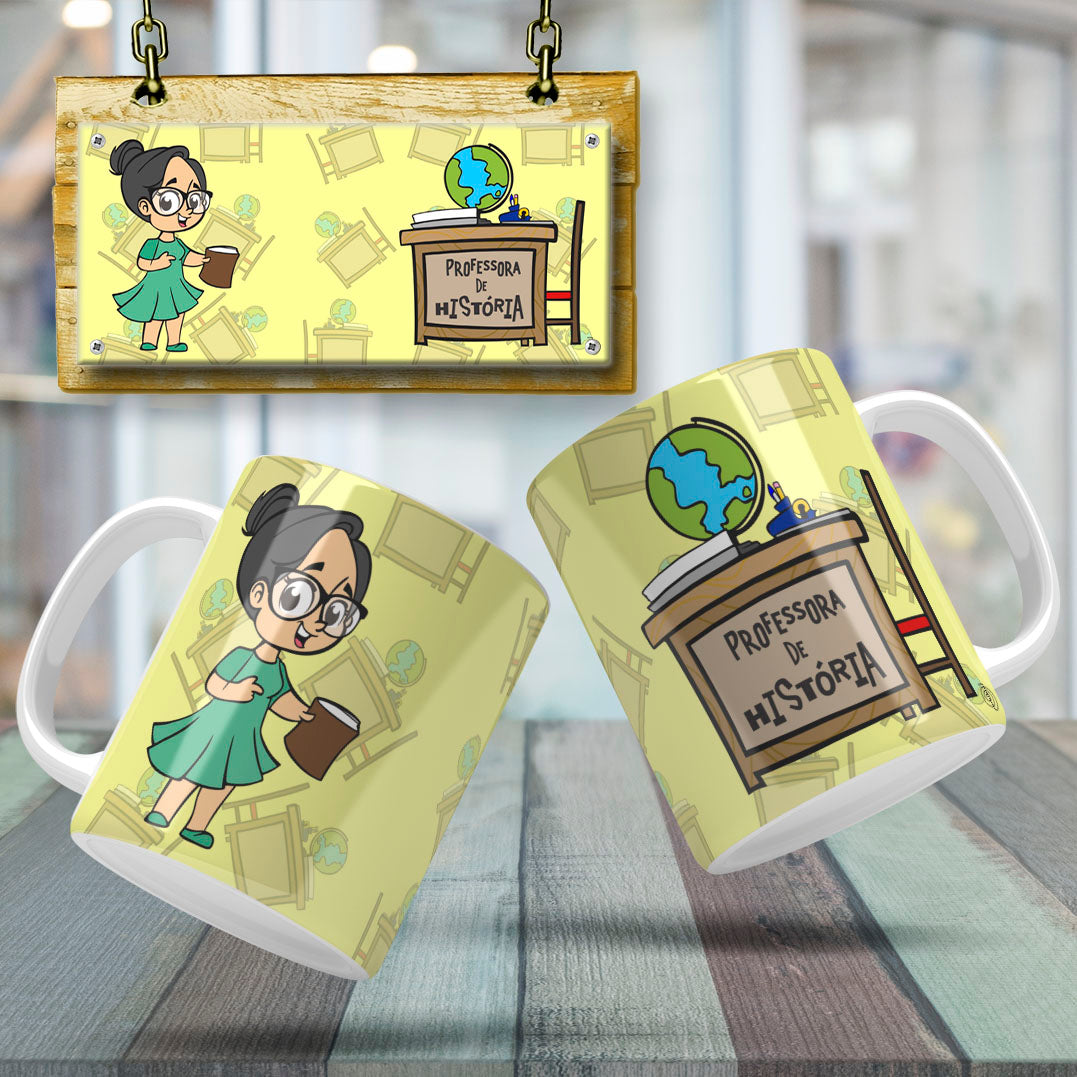 Cute Female Teacher Sublimation PNG Bundle | Mug Wrap Design