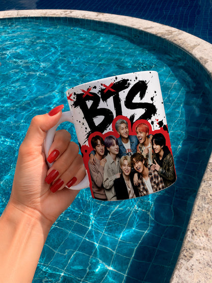 BTS Mug Wrap PNG Bundle | K-pop ARMY Gift Mug Sublimation PNG