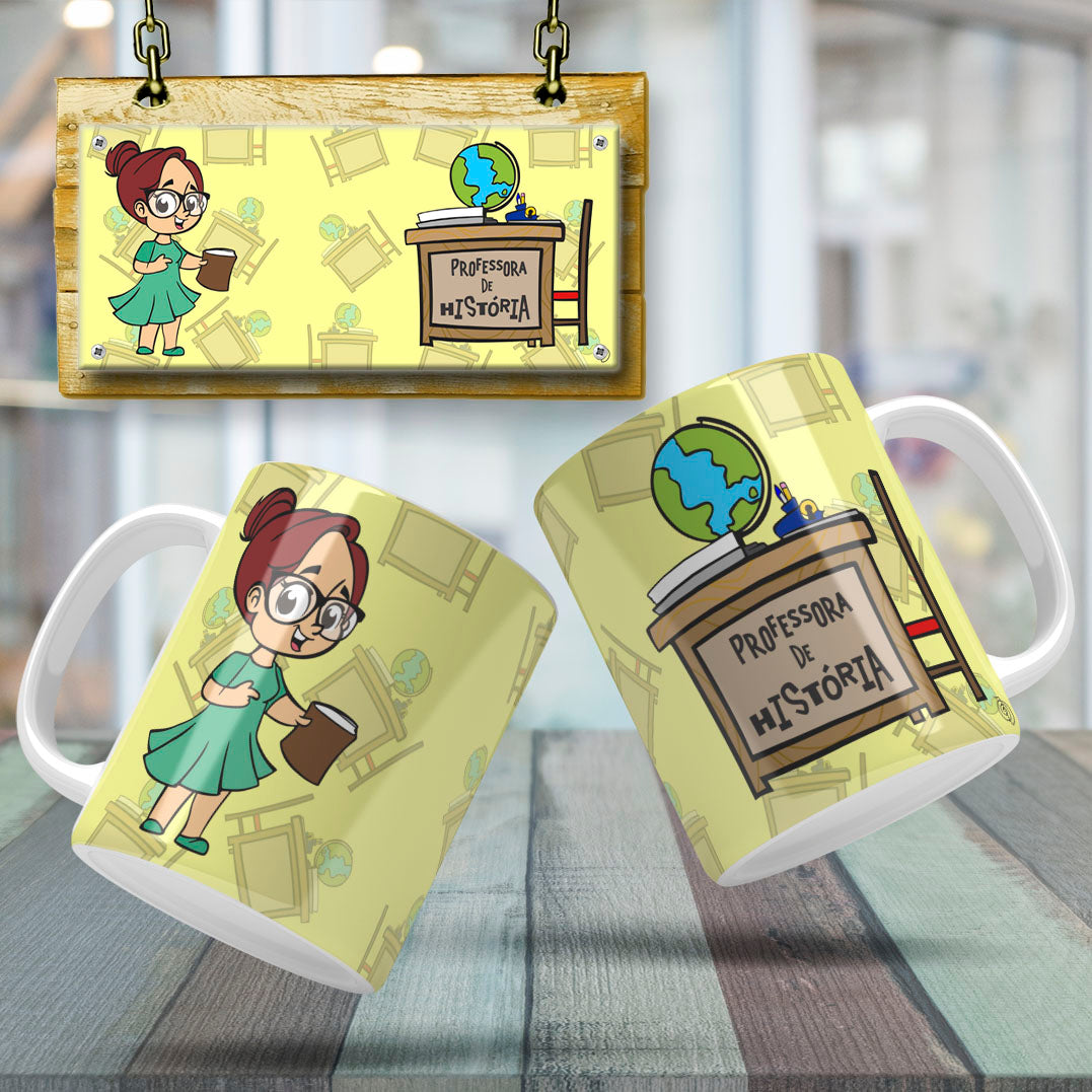 Cute Female Teacher Sublimation PNG Bundle | Mug Wrap Design