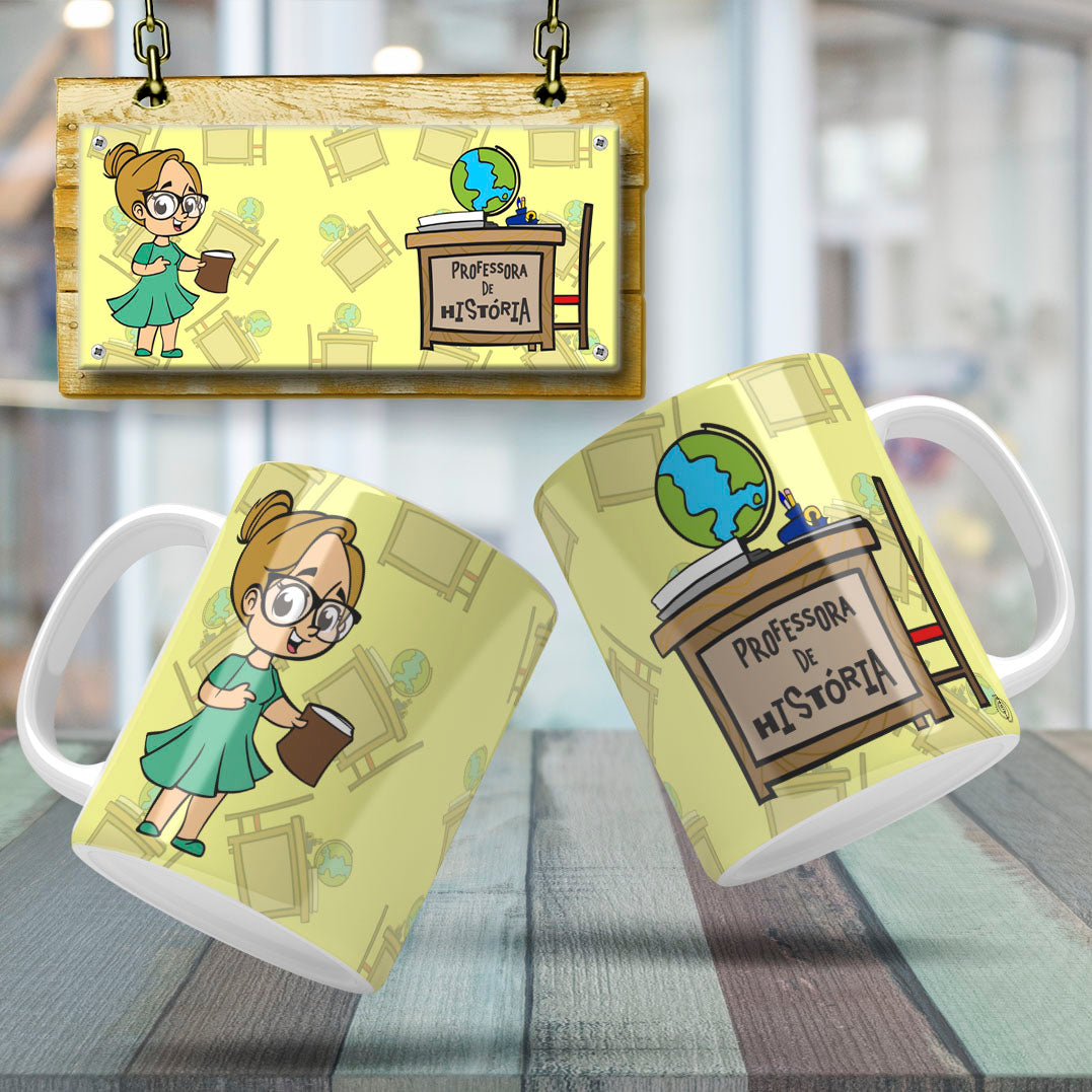 Cute Female Teacher Sublimation PNG Bundle | Mug Wrap Design