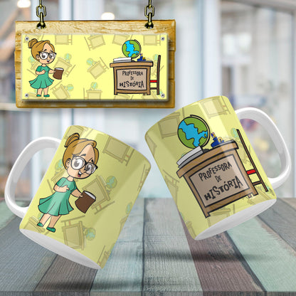 Cute Female Teacher Sublimation PNG Bundle | Mug Wrap Design