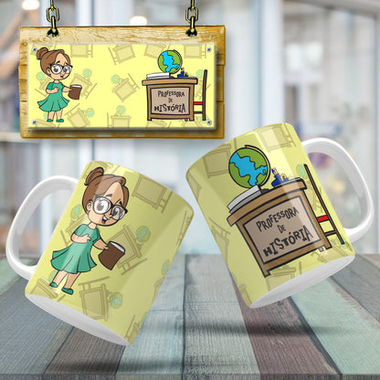 Cute Female Teacher Sublimation PNG Bundle | Mug Wrap Design
