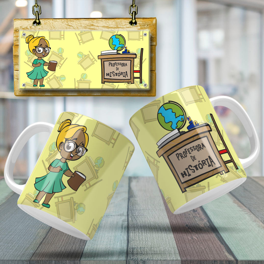 Cute Female Teacher Sublimation PNG Bundle | Mug Wrap Design