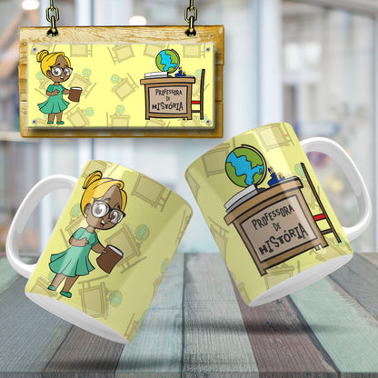 Cute Female Teacher Sublimation PNG Bundle | Mug Wrap Design