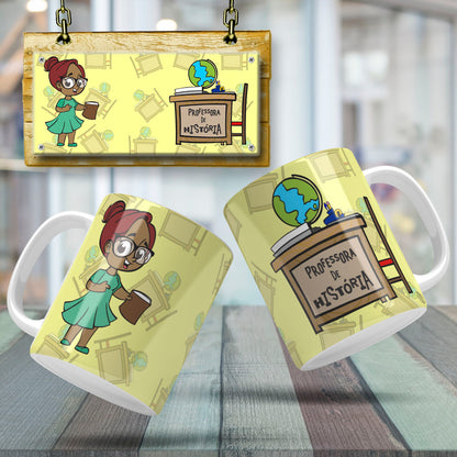 Cute Female Teacher Sublimation PNG Bundle | Mug Wrap Design