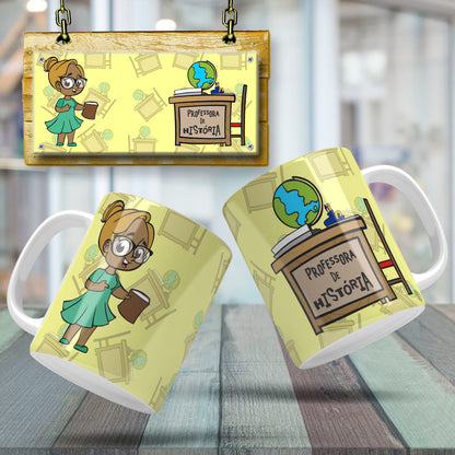 Cute Female Teacher Sublimation PNG Bundle | Mug Wrap Design