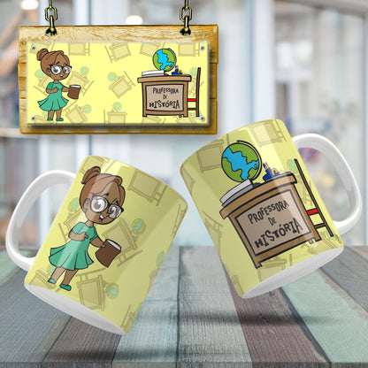 Cute Female Teacher Sublimation PNG Bundle | Mug Wrap Design
