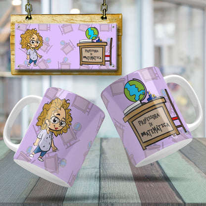 Cute Female Teacher Sublimation PNG Bundle | Mug Wrap Design