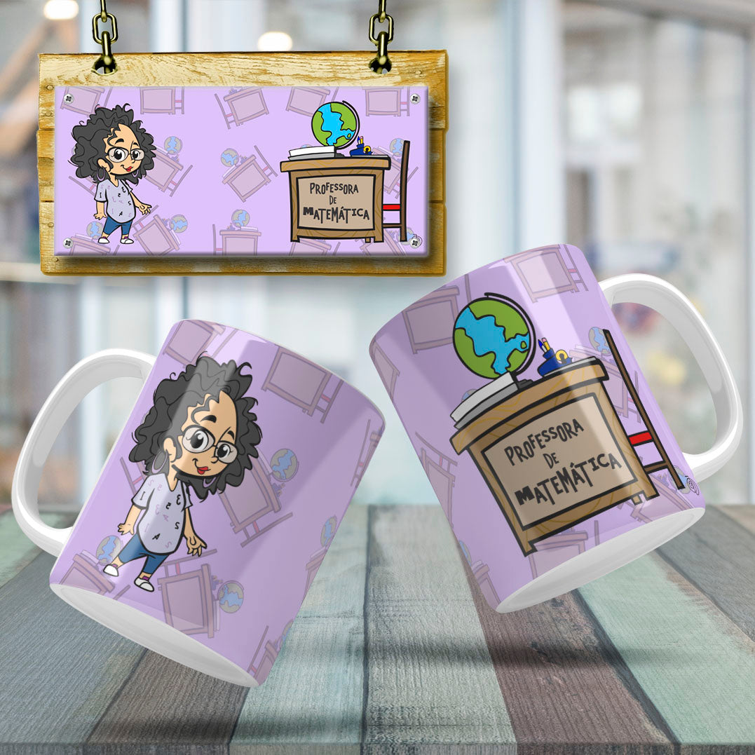 Cute Female Teacher Sublimation PNG Bundle | Mug Wrap Design