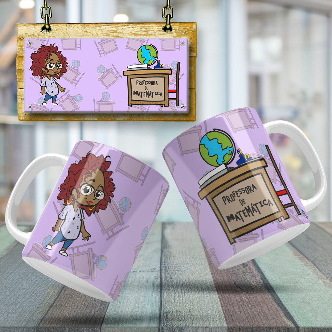 Cute Female Teacher Sublimation PNG Bundle | Mug Wrap Design