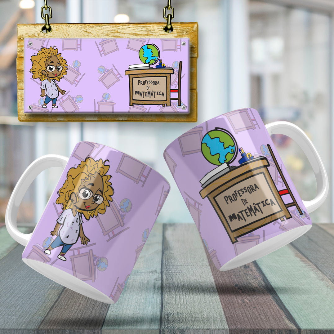 Cute Female Teacher Sublimation PNG Bundle | Mug Wrap Design