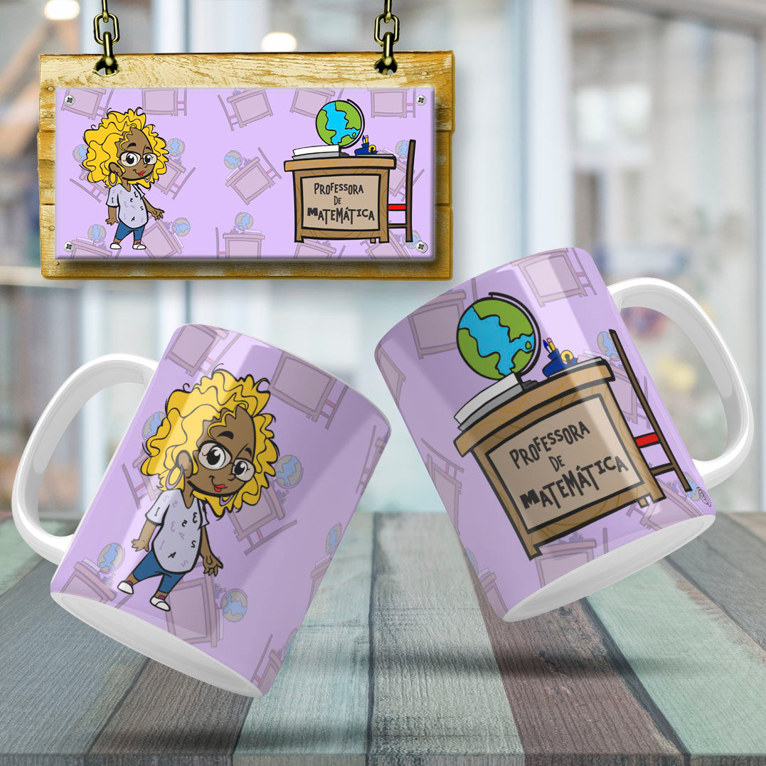 Cute Female Teacher Sublimation PNG Bundle | Mug Wrap Design