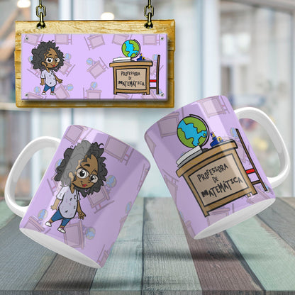 Cute Female Teacher Sublimation PNG Bundle | Mug Wrap Design